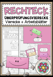RECHTECK – Überprüfungsvierecke (Vierecke + Arbeitsblätter)