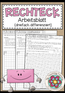 RECHTECK (Flächen fangen) – Arbeitsblatt (3fach differenziert)