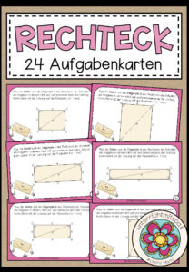 RECHTECK (Umfang) – 24 Aufgabenkärtchen