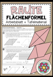 RAUTE – Flächenformel (Arbeitsblatt + Tafelmaterial)