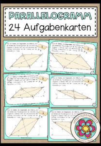 PARALLELOGRAMM (Umfang) – 24 Aufgabenkärtchen
