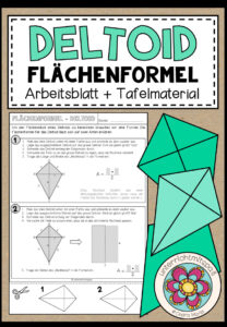 DELTOID (Drachen) – Flächenformel (Arbeitsblatt + Tafelmaterial)