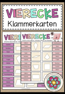 VIERECKE – 4 Klammerkarten