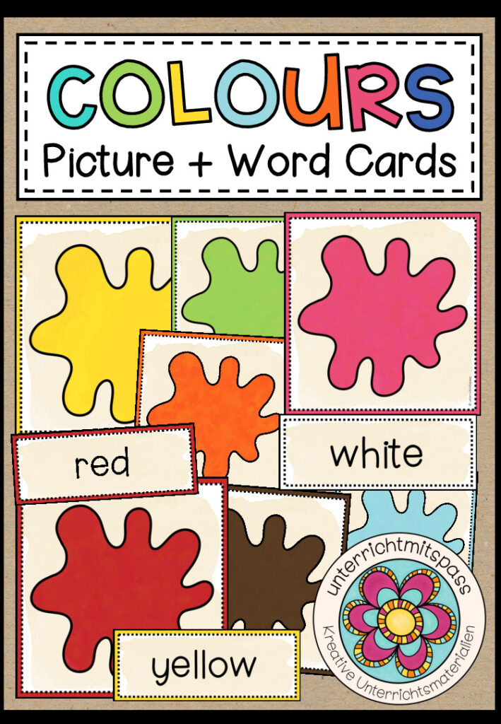 COLOURS – Picture + Word Cards