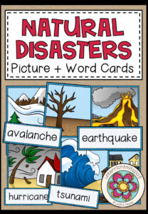 NATURAL DISASTERS – Picture + Word Cards