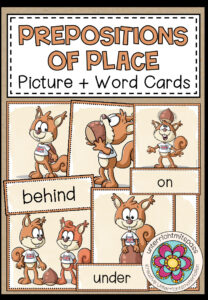 PREPOSITIONS OF PLACE – Picture + Word Cards