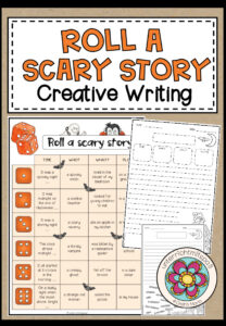 Roll a scary story + writing templates (3 Versionen)