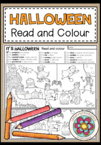 Halloween – Read and Colour (2-fach differenziert)