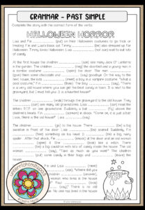Past Simple – Grammar Worksheet (Halloween Story)