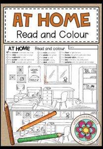 AT HOME – Read and colour (2-fach differenziert)