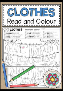 CLOTHES – Read and colour (2-fach differenziert)