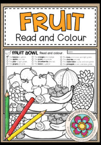 FRUIT – Read and Colour (2-fach differenziert)
