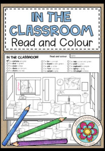 In the Classroom – Read and Colour (2-fach differenziert)