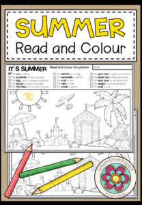 It’s summer! – Read and colour (2-fach differenziert)