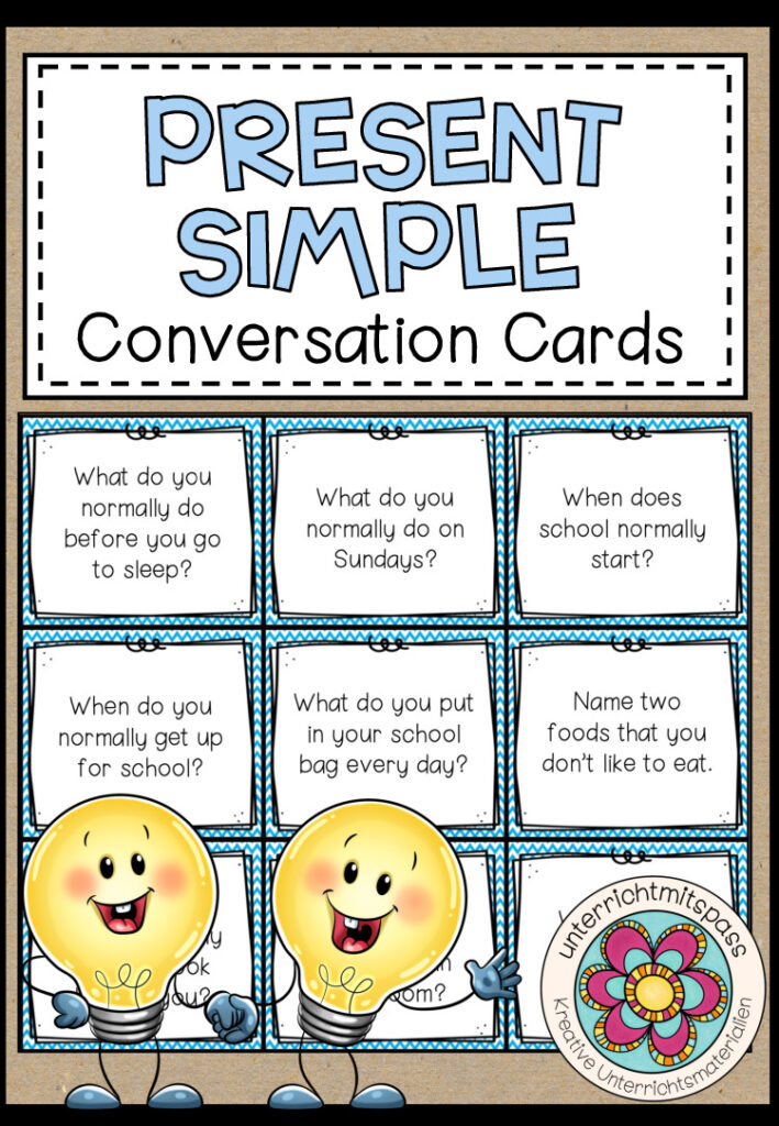 PRESENT SIMPLE – Grammar Conversation Cards