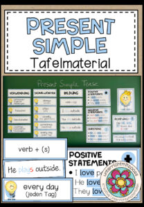 PRESENT SIMPLE – Tafelmaterial (2 Versionen)