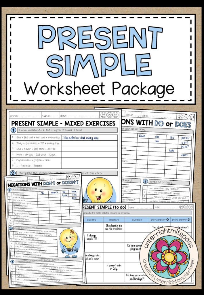 PRESENT SIMPLE – Worksheet Package