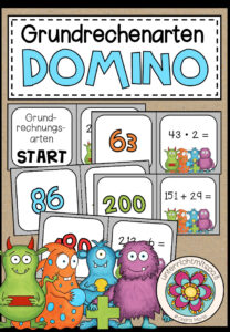GRUNDRECHENARTEN – Domino (gemischte Aufgaben für die 4./5. Schulstufe)