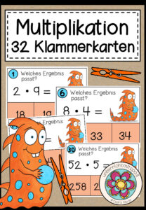 MULTIPLIKATION – 32 Klammerkarten
