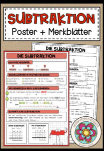 SUBTRAKTION – Poster + Merkblatt