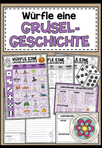 WÜRFELGESCHICHTE – GRUSELGESCHICHTE (+Arbeitsblätter)