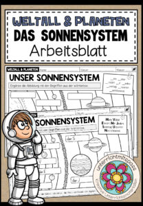 Das Sonnensystem – Arbeitsblatt