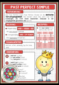 PAST PERFECT SIMPLE – Merkblatt (mehrere Versionen)