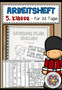 Arbeitsheft / Arbeitsplan / Übungsheft bei Schulschließung ENGLISCH 5. Klasse für 33 Tage