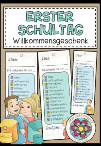 Lesezeichen – Willkommensgeschenk (Erster Schultag)