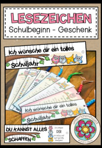 Lesezeichen für den Schulbeginn (kleines Geschenk für Schüler oder Lehrerkollegen)