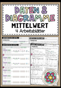 MITTELWERT (Daten & Diagramme) – 4 Arbeitsblätter