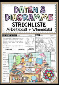 STRICHLISTE (Daten & Diagramme) – Arbeitsblätter + Wimmelbild