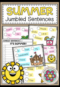 SUMMER – Jumbled Sentences (Task Cards / Aufgabenkarten)