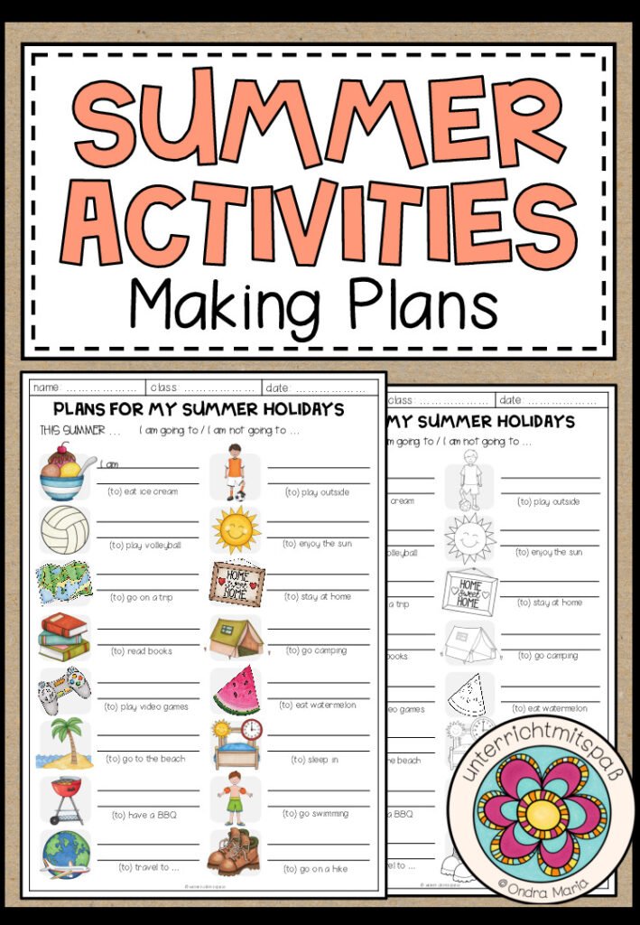 SUMMER ACTIVITIES – Making Plans (GOING TO – FUTURE)