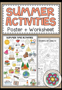 SUMMER ACTIVITIES – Vocabulary Poster + Worksheet
