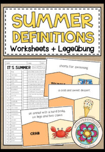 SUMMER Definitions – Legeübung + Worksheet (3-fach differenziert)