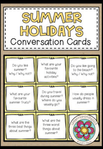 Summer Holidays – Conversation Cards