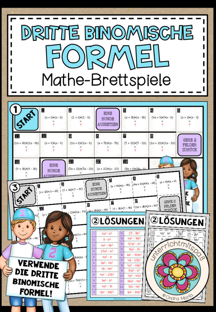 DRITTE BINOMISCHE FORMEL – 3 Mathe-Brettspiele