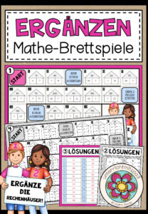 ERGÄNZEN (Rechenhäuser) – 4 Mathe-Brettspiele