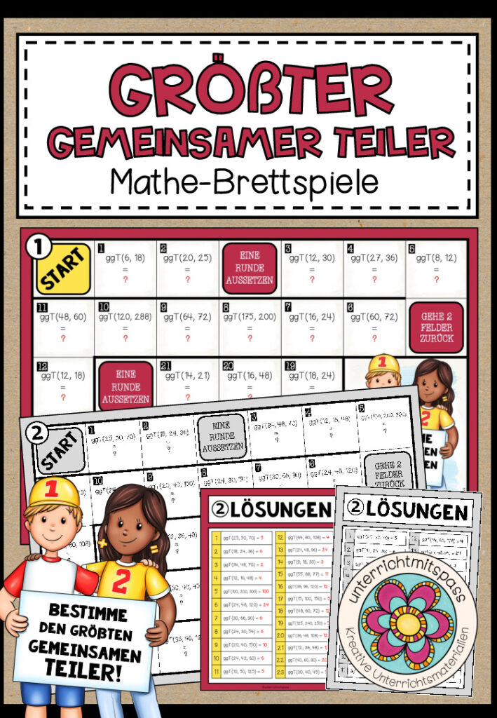 GRÖßTER GEMEINSAMER TEILER – 2 Mathe-Brettspiele