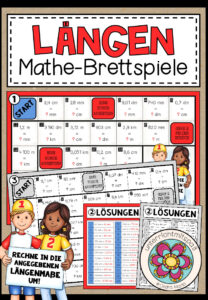 LÄNGEN (mit Dezimalzahlen) – 3 Mathe-Brettspiele