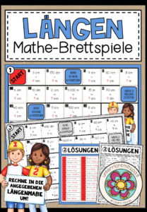 LÄNGEN (Umrechenaufgaben in N) – 3 Mathe-Brettspiele