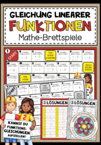 LINEARE FUNKTIONEN (Gleichung) – 3 Mathe-Brettspiele