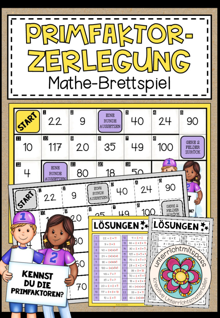 PRIMFAKTORENZERLEGUNG – Mathe-Brettspiel