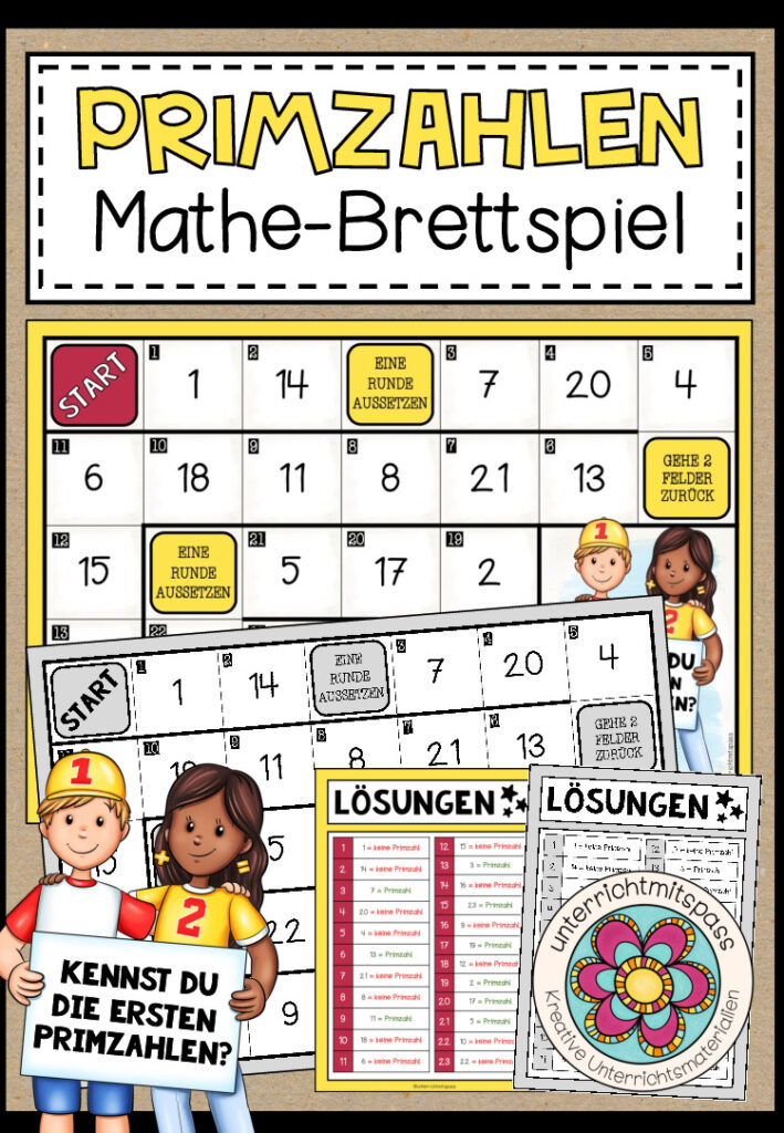 PRIMZAHLEN ERKENNEN – Mathe-Brettspiel