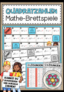 QUADRATZAHLEN & WURZELN – 2 Mathe-Brettspiele