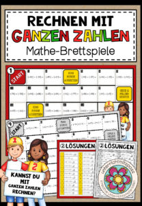 RECHNEN MIT GANZEN ZAHLEN – 4 Mathe-Brettspiele
