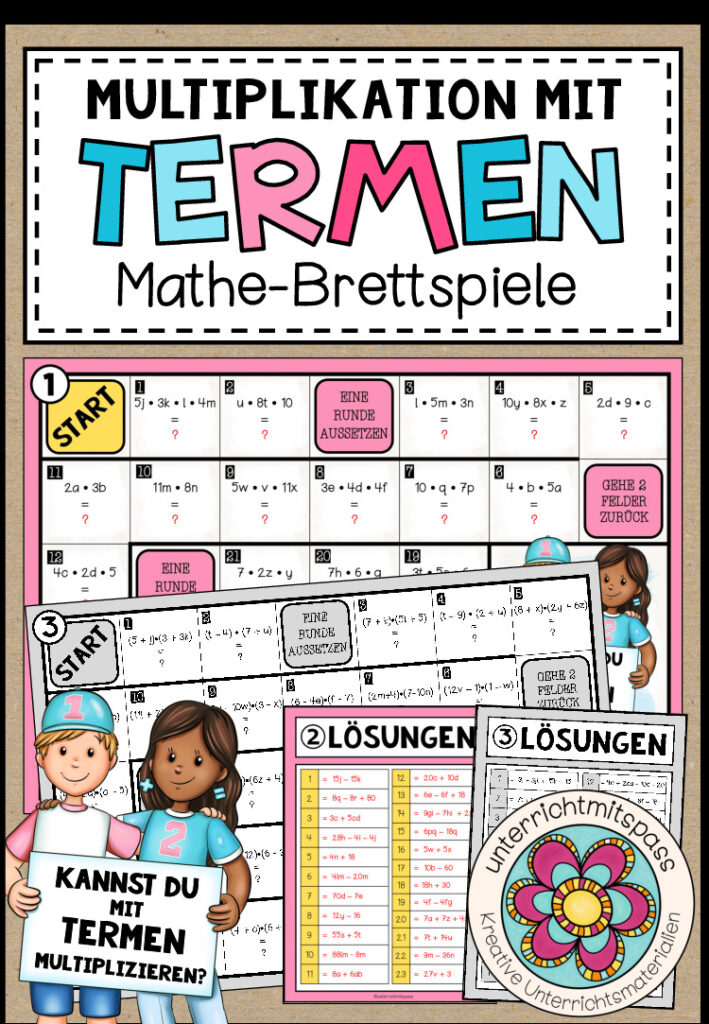 TERME (ohne Potenzen) – Multiplikation (Brettspiele)