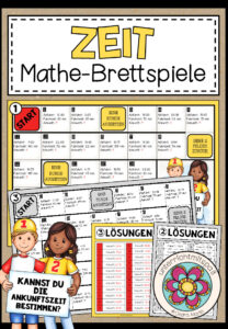 ZEIT (Ankunftszeiten bestimmen) – 3 Mathe-Brettspiele