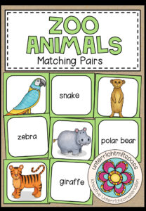 ZOO ANIMALS – Matching Pairs